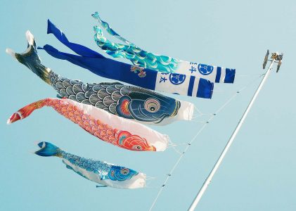 koinobori – fliegende Karpfendrachen