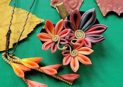 Workshop 24. Nov 2024 kanzashi – autumn leaves